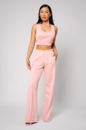Sale Women - Lineea set short bustier and long trousers Dusty Rose