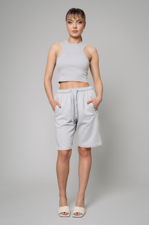 PROMOTII - Set Lineea bustiera si pantalon scurt Grey