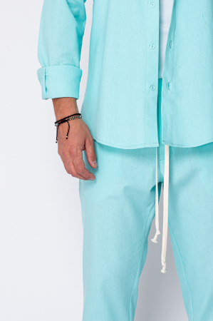 Set Lino Long shirt and short pants Mint [3]