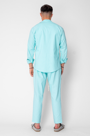 Set Lino Long shirt and short pants Mint [2]