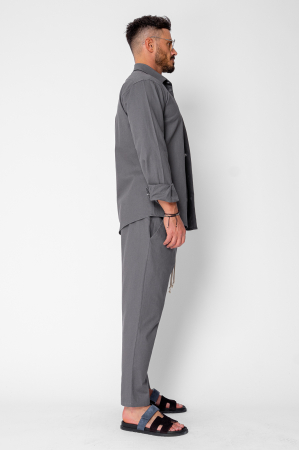 Set Lino Long shirt and short pants Grey Anthracite [1]
