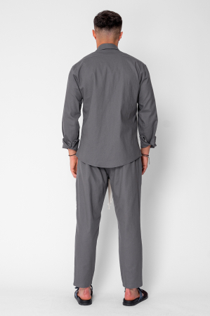 Set Lino Long shirt and short pants Grey Anthracite [2]