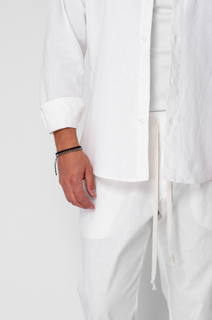 Set Lino Long shirt and short pants Off White [3]