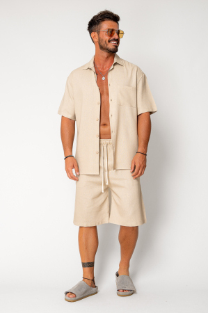 Set Lion shirt and short pants Beige [1]