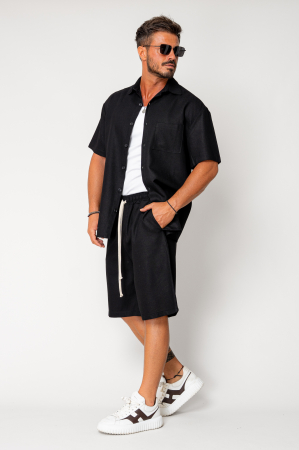 Set Lion shirt and short pants Black [2]