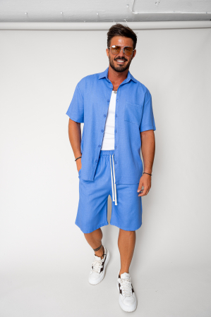 Set Lion shirt and short pants Blue [0]