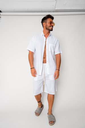 Set Lion shirt and short pants White [0]