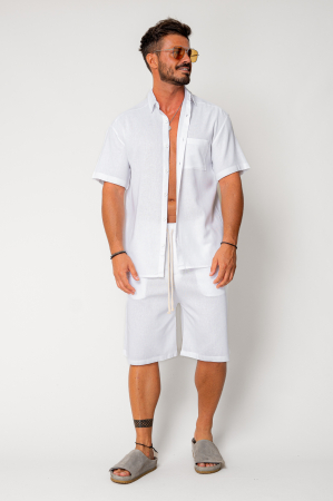 Set Lion shirt and short pants White [1]