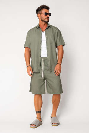 Summer Sets - Set Lion shirt and short pants Olive