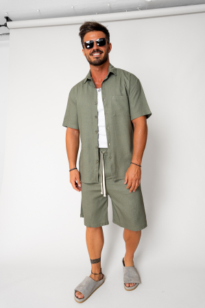 Set Lion shirt and short pants Olive [3]