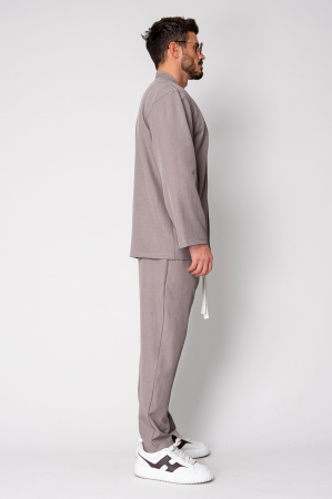 Set Long Tulum Cardigan and pants Premium Edition Taupe [2]