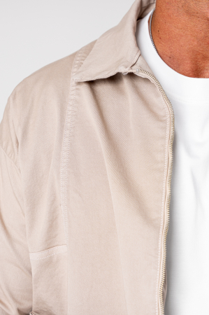 Set Luce Jacheta maneca scurta cu fermoar si pantalon scurt Beige [5]