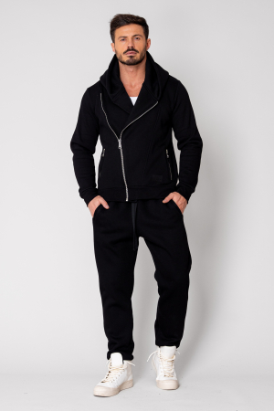 Set Maverik B Jacheta cu fermoar si Pantalon lejer Black [7]