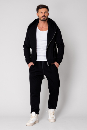 Sale Men - Set Maverik Jacket with zipper and casual trousers Black