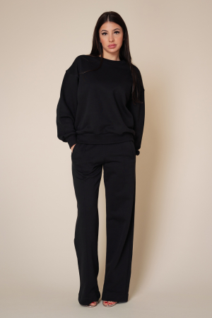 Set Mella bluza si pantalon Oversized Black [0]