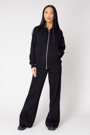 Set Mella hanorac cu fermoar si pantalon Black [0]
