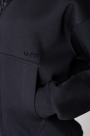 Set Mella Winter sweatshirt with zipper and Black long pants [3]