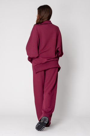 Set Mirou Jacheta cu fermoar si pantalon Burgundy [2]