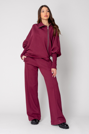 SALE - Set Mirou Jaket with zip and Pants Burgundy