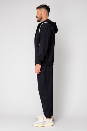 Set Neo hanorac cu fermoar si pantalon Baggy Black New [2]