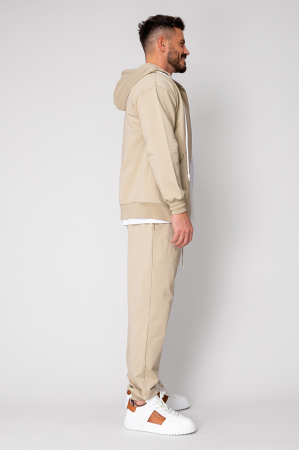 Set Neo hanorac cu fermoar si pantalon Baggy Dusty Grey New [2]
