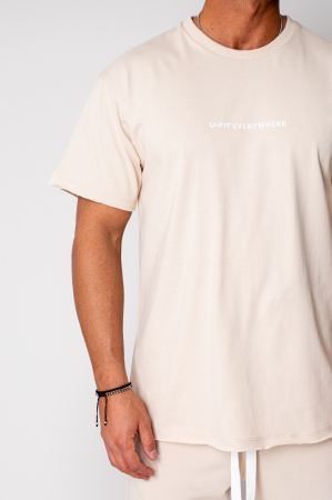 Set Axis tricou si pantalon scurt Light Beige [4]