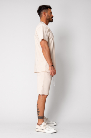Set Axis tricou si pantalon scurt Light Beige [2]