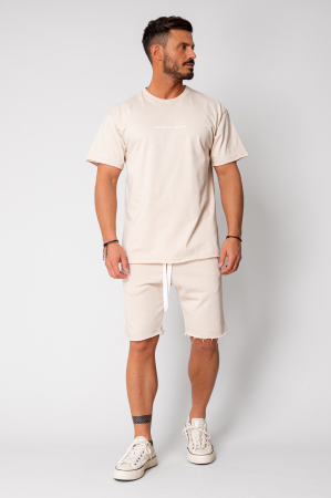 Set Axis tricou si pantalon scurt Light Beige [1]