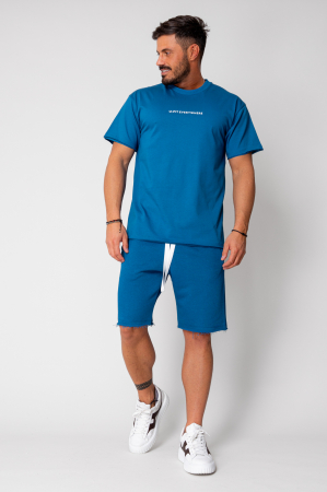 Set Axis tricou si pantalon scurt Peacock Blue [1]