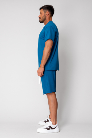 Set Axis tricou si pantalon scurt Peacock Blue [2]