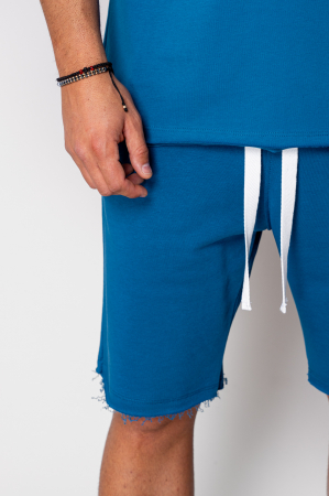 Set Axis tricou si pantalon scurt Peacock Blue [4]