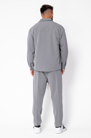 Set Shirt and long pants with drawstring Premium Grey [3]