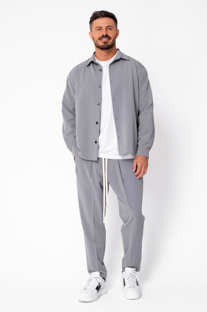 Set Shirt and long pants with drawstring Premium Grey [1]