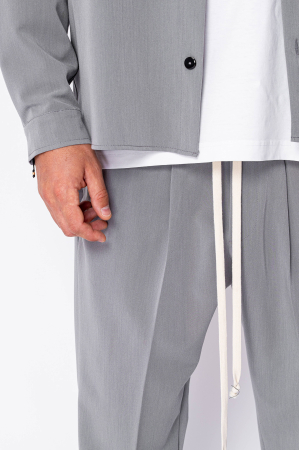 Set Shirt and long pants with drawstring Premium Grey [4]