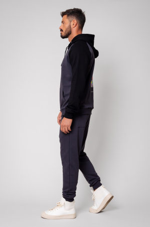 Set Orro Duo hanorac imprimat si pantalon conic Grey Anthracite [2]