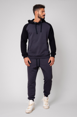 Set Orro Duo hanorac imprimat si pantalon conic Grey Anthracite [1]