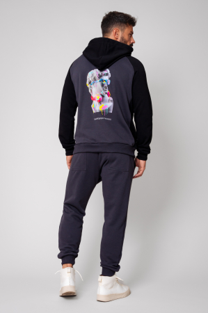 Set Orro Duo hanorac imprimat si pantalon conic Grey Anthracite [0]