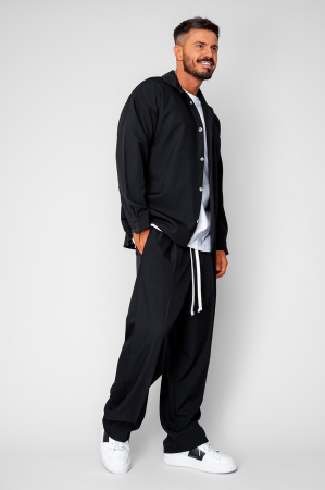 Seturi Imbracaminte - Set Oversized Camasa si pantalon lung Black
