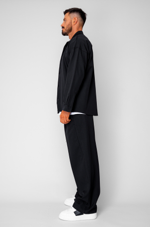 Set Oversized Camasa si pantalon lung Black [2]