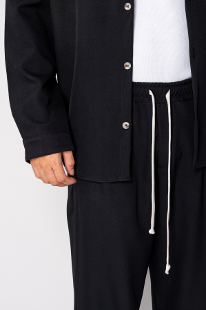 Set Oversized Camasa si pantalon lung Black [4]
