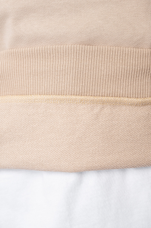 Set Oversized Hanorac si pantalon Baggy din 100% Bumbac - 400gr/mp Premium Edition Beige [5]