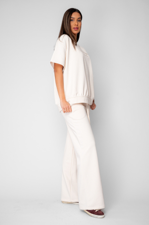 Set Oversized Tricou si Pantalon lung Beige [2]