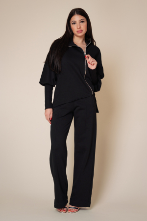SALE - Set Mirou Jaket with zip and Pants Black