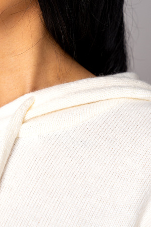 Set Pulover cu gluga si Pantalon lung mix de lana Off White [3]