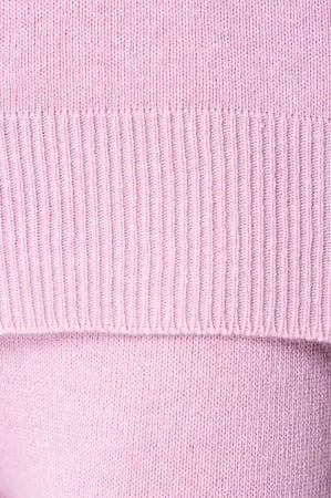 Set Pulover cu guler inalt si Pantalon lung mix de lana si casmir Pink [3]