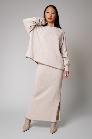Clothing Sets - Sylvie Set Sweater and Skirt wool and cashmere Beige
