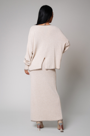 Sylvie Set Sweater and Skirt wool and cashmere Beige [2]