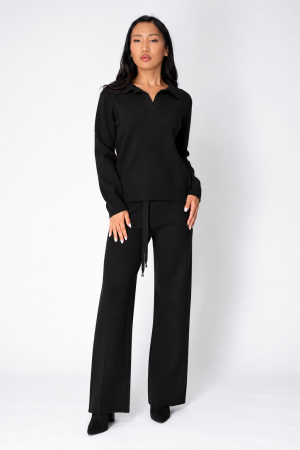 WOMEN - Sweater and long pants set Black