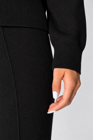 Sweater and long pants set Black [2]
