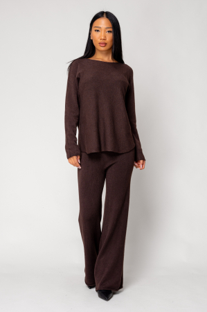 Set Vellera Pulover si Pantalon lung Brown [1]
